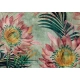 Fototapeta w stylu vintage z kwiatami i palmami - RAD9112007